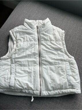 Thread & Supply White Quilted Puffer Vest